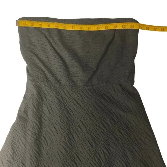 J. CREW Women's‎ Strapless Textured Midi A-Line Dress Size 2 Black Formal Party - Picture 8 of 15